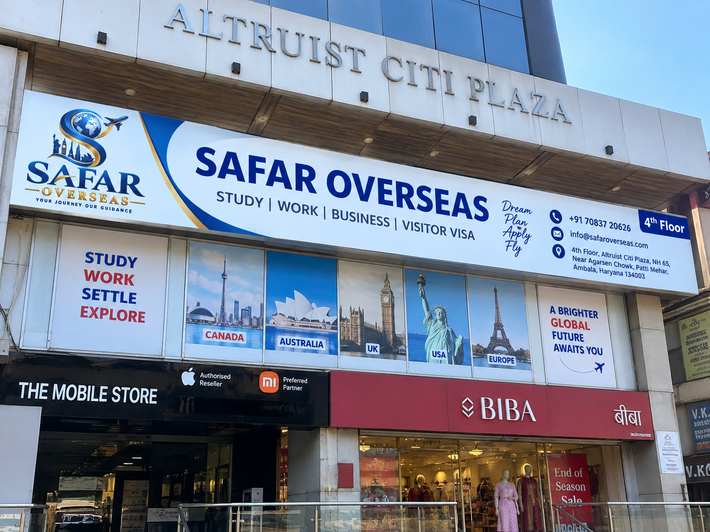 SAFAR OVERSEAS Office in Ambala